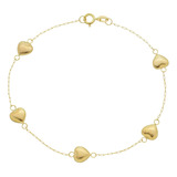 Pulseira Coracao Ouro 18k