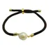 Pulseira Cordão Marroquino Com Pérola Água Doce