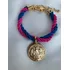 Pulseira Cordão Marroquino Com Pingente São Bento Dourado