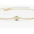 Pulseira Corrente De Ouro Feminina Diamante Bezel Solitario