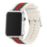 Pulseira Couro Nylon Para Apple Watch Ultra 49mm Branca