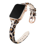 Pulseira Couro Slim Fino Para Apple