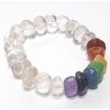 Pulseira Cristal De Quartzo 7 Pedras Naturais Chacras Reiki