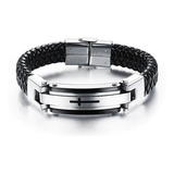Pulseira Cruz Luxo Couro