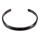 Pulseira Cuff Masculino Aço Tungstênio Preto Black 6m
