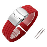 Pulseira De 24mm Silicone