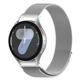 Pulseira De Aço Inox Magnética Para Galaxy Watch 7 40mm Cor Prata
