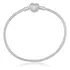 Pulseira De Berloques Prata925 Coração Cravejado C/ Garantia