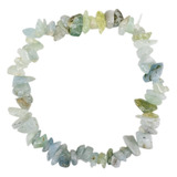 Pulseira De Cascalho De Pedra Água Marinha Natural
