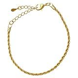 Pulseira De Cordão Baiano Folheada Em Ouro 18K SoftJoias