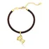 Pulseira De Couro Cafeteira Italiana Revestida Em Ouro.