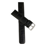Pulseira De Couro Longa 22mmpreto compativel Tommy Hilfiger