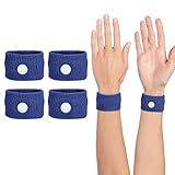 Pulseira De Enjôo Pulseira De Acupressão Anti Náusea Para Alívio De Náuseas Tonturas E Vômitos De Carro Barco Marítimo Voando Doença De Viagem Para Adultos E Crianças Azul Escuro Grande 2