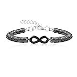 Pulseira De Hematita Preta Ajustável Em Forma De Engrenagem Infinity Love Para Casais Masculinos E Femininos Y2108 Infinito Preto Hematita Hematita