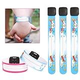 Pulseira De Identificação Infantil Kit 3un Impermeável Azul 