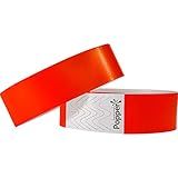 Pulseira De Identificação Sintética Vermelha Pacote Com 50