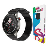Pulseira De Nylon 22mm Compativel Com Amazfit Gtr 4 Gtr3 Gtr 2 Gtr 2 Nova Versao Gtr 47mm Balance Pace S1 Stratos 1 2 E 3 Gt Gt2 46mm Gt3 46mm Gt 4 46mm Cor Preto