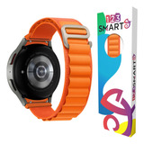 Pulseira De Nylon Alpinista Presilha Ridge 20mm Marca 123smart Compativel Com Samsung Galaxy Watch 4 5 6 7 Fe 40mm 42mm 43mm 44mm 45mm 46mm 47mm Pro Classic Cor Laranja