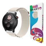 Pulseira De Nylon Presilha 123smart Para Amazfit Gtr 4 Gtr 3 Gtr 3 Pro Gtr 2 Gtr2 Nova Versao Gtr 47mm Pace S1 Stratos 1 Stratos 2 E Stratos 3 Balance Huawei Gt Gt 2 Gt 3 Gt 4 46mm Bege