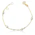Pulseira De Ouro 18k 750 Infantil Bebê Com Pérolas Natural Comprimento 14.5 Cm Cor Dourado Diâmetro 14.5 Cm