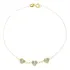 Pulseira De Ouro 18k Feminina 3 Corações De Zircônia