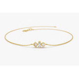 Pulseira De Ouro Feminina Riviera Bracelete Diamante Luxo