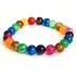 Pulseira De Pedras Naturais Ágata Multicolorida 8mm 
