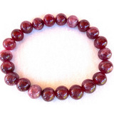 Pulseira De Pedras Naturais Granada 8mm Prosperidade