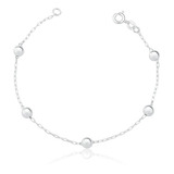 Pulseira De Prata 925 Com Bolinhas