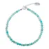Pulseira De Prata 925 Pedra Natural Amazonita Criatividade Comprimento 15 Cm Diâmetro 8 Cm