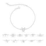  Pulseira De Prata Signo Cravejado - 12 Signos