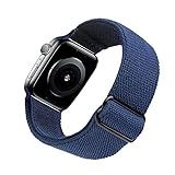 Pulseira De Relógio Arae Esportiva Compatível Com Apple Watch Séries 9 8 7 6 5 4 SE 3 2 E 1 De 41 Mm 40 Mm E 38 Mm Elástica Confortável E Ajustável Para Mulheres E Homens Azul