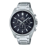 Pulseira De Relógio Masculina Casio Efv 650d 1avudf Edifice Cor Prata Moldura Cor De Fundo Prateada Cor De Fundo Preta