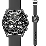 Pulseira De Relógio Para Omega X Swatch Moonswatch Pulseira De Relógio Speedmaster 20 Mm De Liberação Rápida De Borracha De Substituição (preta, 20 Mm)