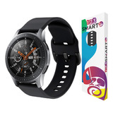 Pulseira De Silicone 22mm 123 022m Marca 123smart Compativel Com Samsung Galaxy Watch 46mm R800 Gear S3 Classic Frontier Galaxy Watch 3 45mm Gear 2 Hitwear Psw02pm Gt 2 Gt 3 Gt 4 46mm Cor Preto