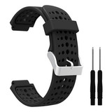 Pulseira De Silicone Compatível Com Garmin Forerunner 235 Cor Preto