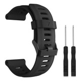 Pulseira De Silicone Compatível Com Relógio Garmin D2 Cor Preto