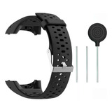 Pulseira De Silicone Compatível Com Relógio Polar M400 m430 Cor Preto