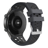 Pulseira De Silicone Esportiva 123smart 22mm Com Amazfit Balance Gtr 4 Gtr3 Gtr 2 Gtr 2 Nova Versao Gtr 47mm Balance Pace S1 Stratos 1 2 E 3 Gt Gt2 46mm Gt3 46mm Gt 4 46mm Cinza Com Preto