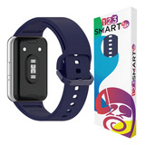 Pulseira De Silicone Fecho Azul Marinho Marca 123smart Compativel Com Samsung Galaxy Fit 3 Sm r390 Cor Azul Marinho