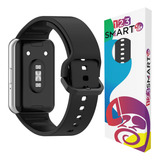 Pulseira De Silicone Fecho Preto Marca 123smart Compativel Com Samsung Galaxy Fit 3 Sm r390 Cor Preto