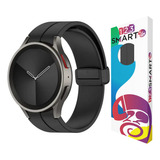 Pulseira De Silicone Magnética Premium Marca 123smart 123magexap Compatível Com Samsung Galaxy Watch Active 1 E 2 Galaxy Watch 4 5 6 7 Fe 40mm 43mm 44mm 45mm 46mm 47mm Pro Classic Cor Preta