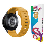 Pulseira De Silicone Mariner 20mm Marca 123smart Compativel Com Samsung Galaxy Watch 3 41mm Active 1 2 Galaxy Watch 4 5 6 40mm 42mm 43mm 44mm 45mm 46mm 47mm Cor Amarelo Mostarda
