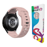 Pulseira De Silicone Mariner 20mm Marca 123smart Compativel Com Samsung Galaxy Watch 3 41mm Active 1 2 Galaxy Watch 4 5 6 40mm 42mm 43mm 44mm 45mm 46mm 47mm Cor Rosa