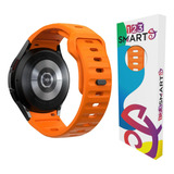 Pulseira De Silicone Mariner 20mm Marca 123smart Compativel Com Samsung Galaxy Watch 3 41mm Active 1 2 Galaxy Watch 4 5 6 7 Fe 40mm 42mm 43mm 44mm 45mm 46mm 47mm Pro Classic Cor Laranja
