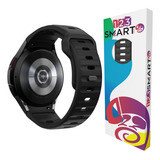 Pulseira De Silicone Mariner Premium 20mm Marca 123smart Compativel Com Samsung Galaxy Watch Active 1 2 Galaxy Watch 4 5 6 7 Fe 40mm 42mm 43mm 44mm 45mm 46mm 47mm Classic Pro Cor Preto
