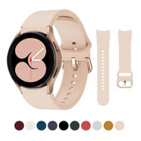 Pulseira De Silicone Para Galaxy Watch 4 40mm Ou 44mm Cor Pink Largura 20 Mm