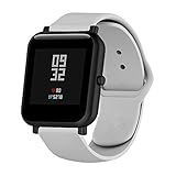 Pulseira De Silicone Para Xiaomi Huami Amazfit Bip Cinza Tipo Apple 