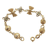 Pulseira Delicada Lacinho Dourado