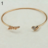 Pulseira Dourada E Prateada Feminina Barato Promoção